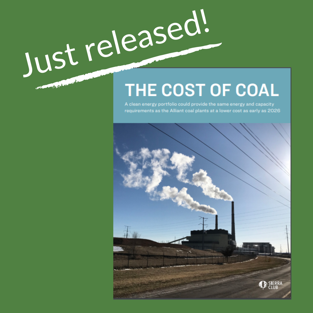 Text: Just released - the cost of coal 