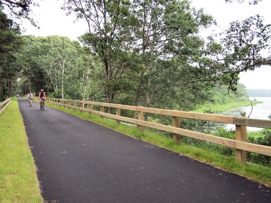 Cyclists on Cape Cod Rail Trail