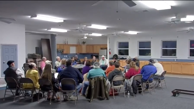 Community meeting in Bayou Vista