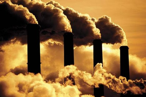 Smoke billowing out of dirty coal plants 