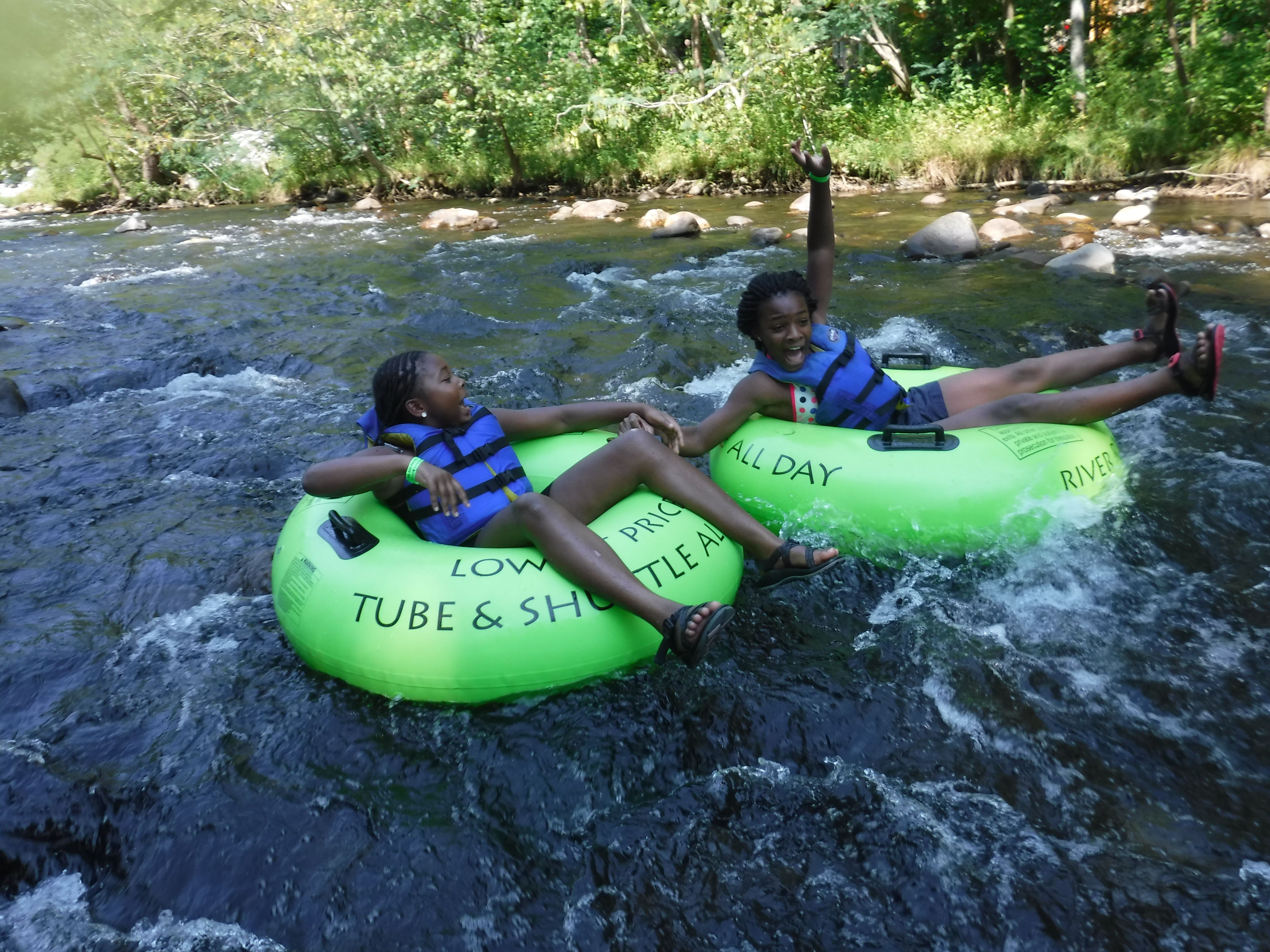 Amachi youth on Little River