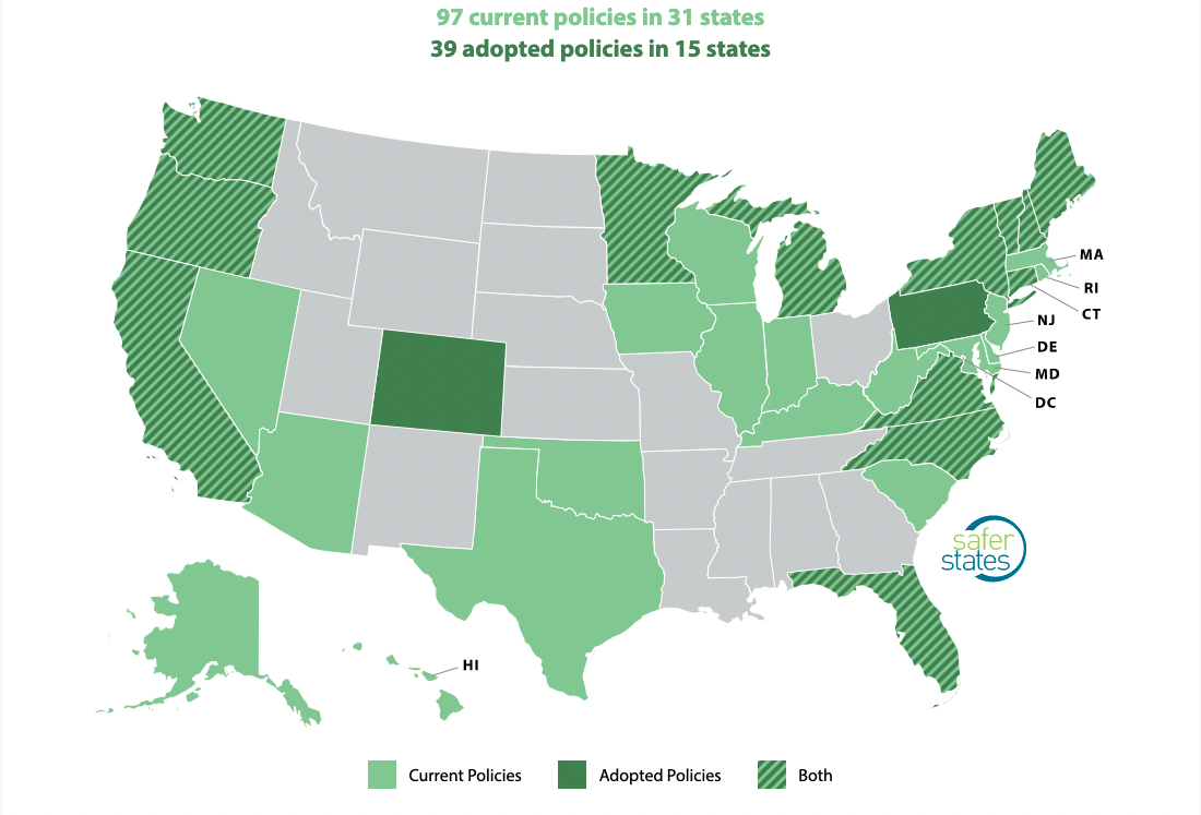 PFAS Chemical Policies in the US 2021