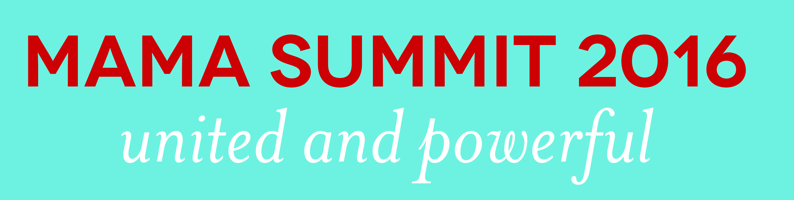 Mama Summit 2016 Banner