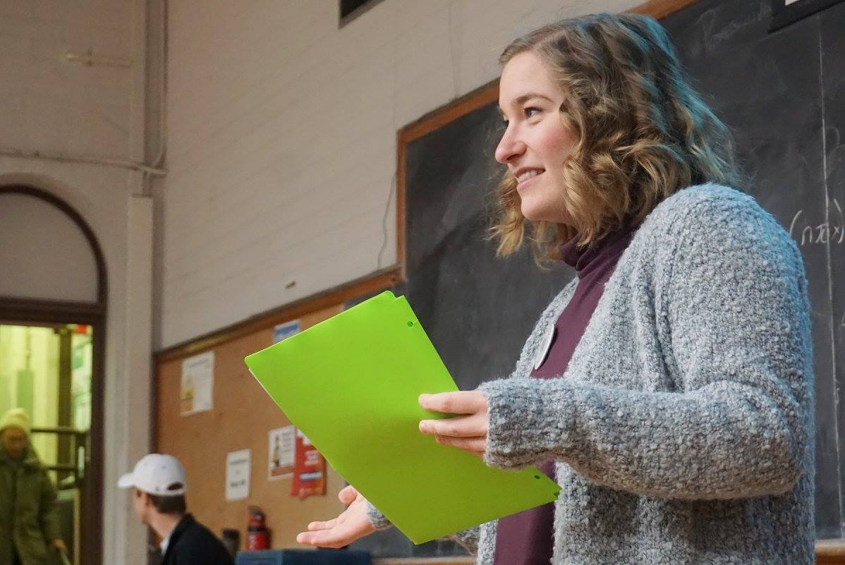 Rachel speaks at tour