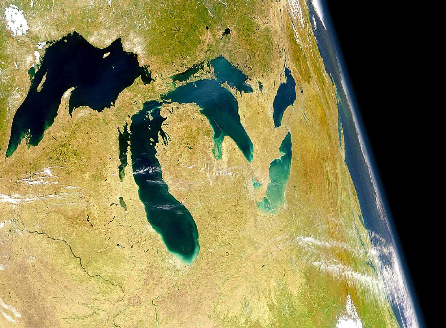Image of the Great Lakes from space