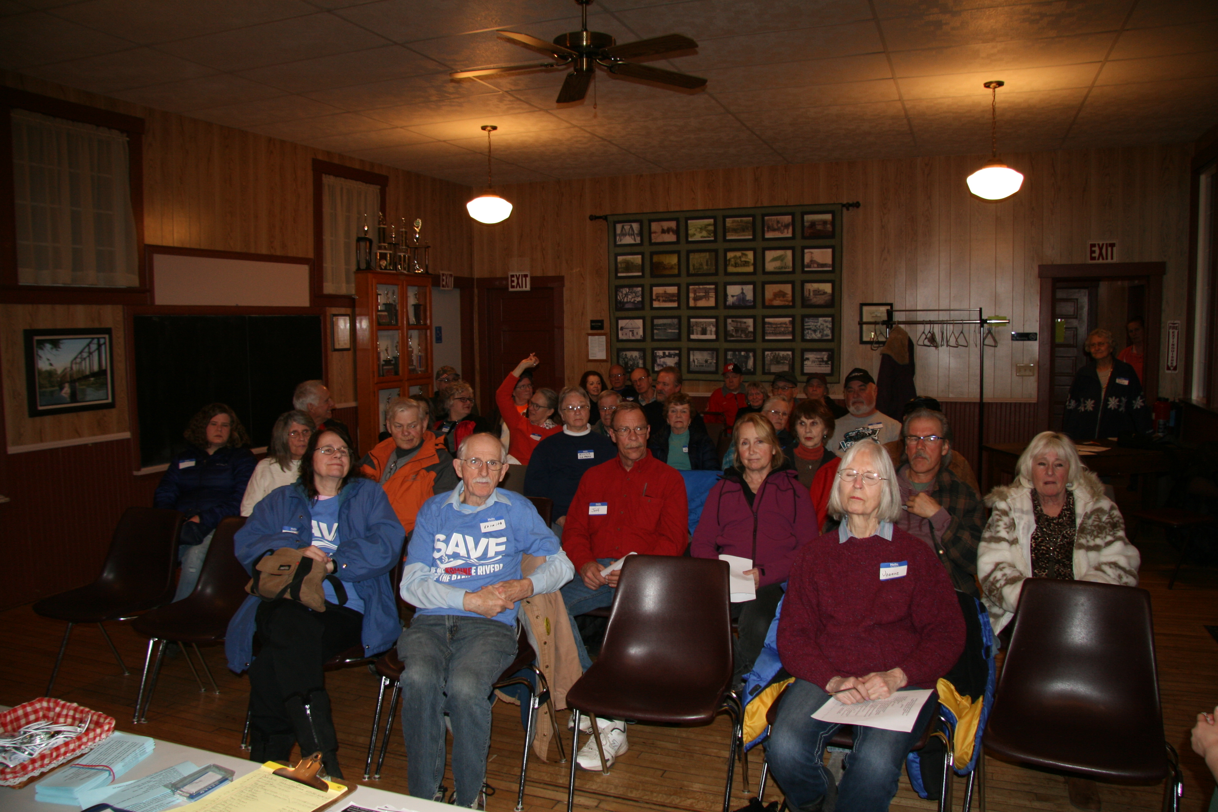 Picture of attendees of the Coalition to Save the Menominee River meeting