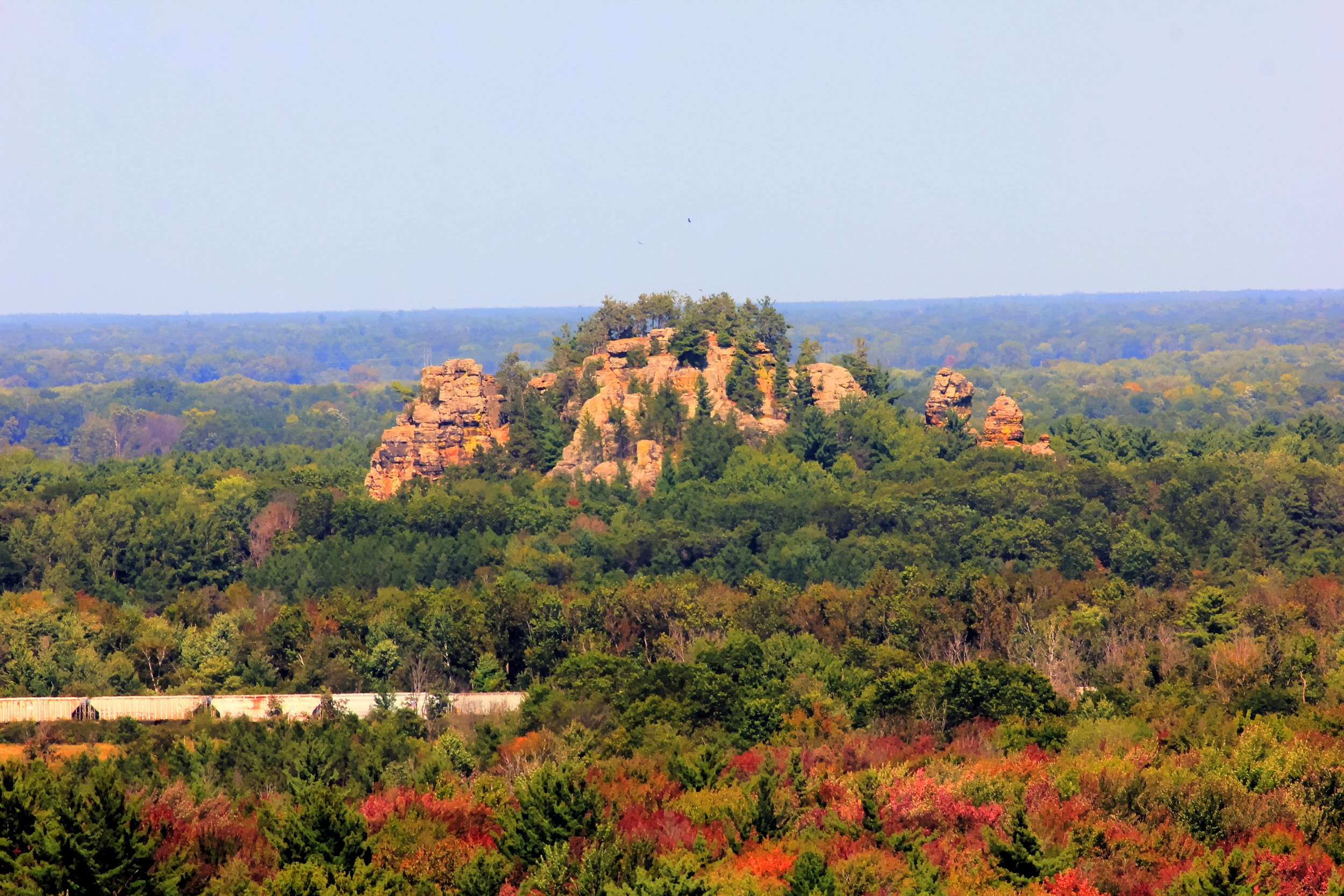 Bluff in Wisconsin and surrounding forests