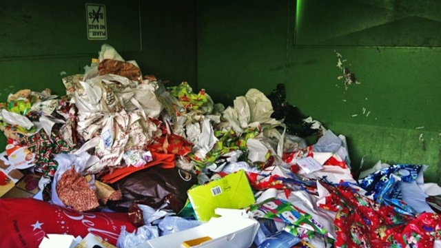 wrapping paper waste