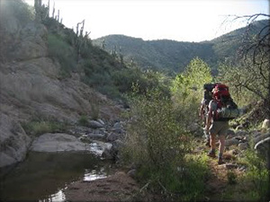 Hiking into Ash Creek