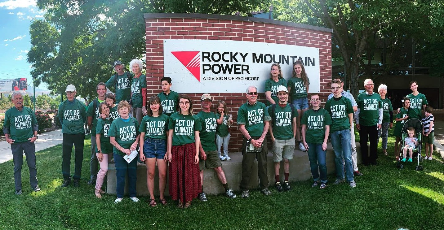Volunteers outside of Rocky Mountain Power 