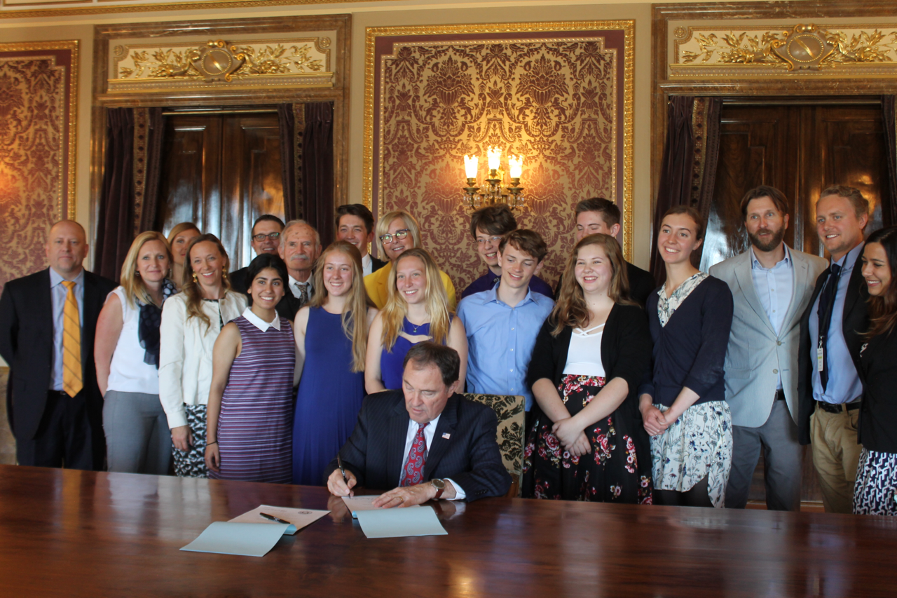 Utah Youth Environmental Solutions Bill Signing