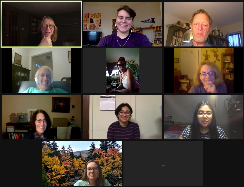 volunteers on Zoom during Advocacy Hour