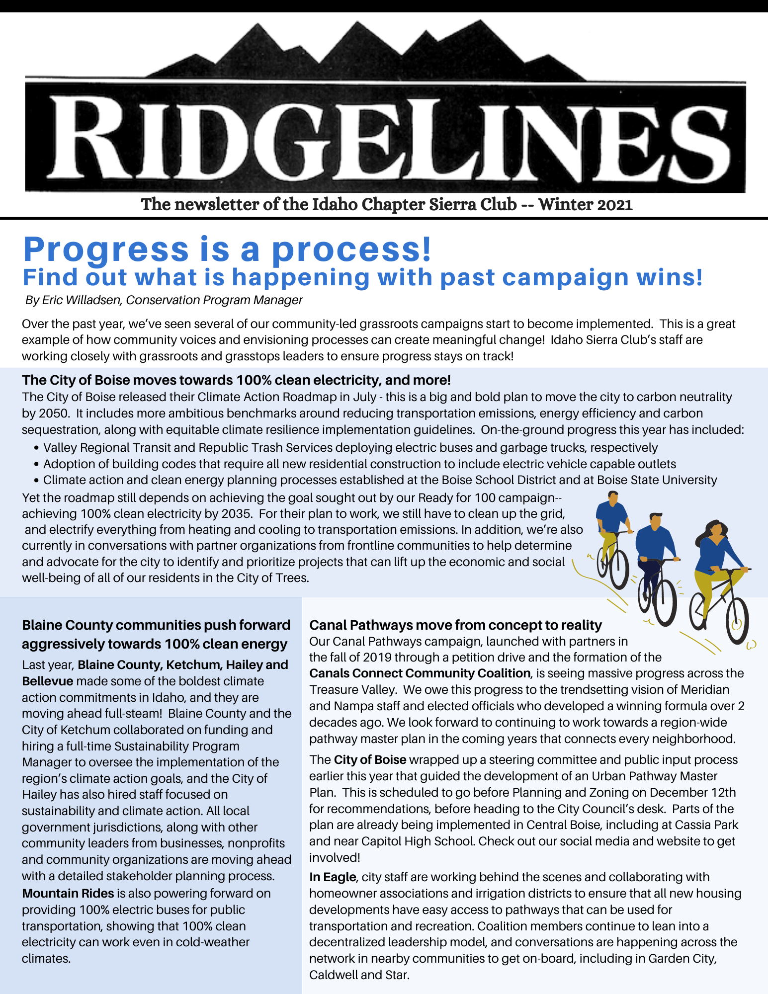 Front page of newsletter doc