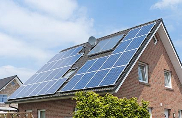 house with solar panels