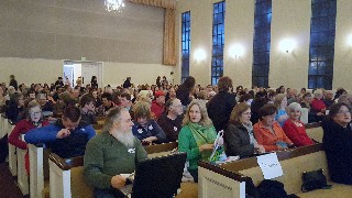 Crowd watching Wilma Subra presentation