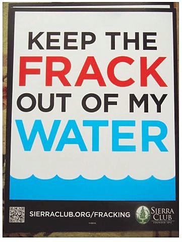 Image of No Frack sign