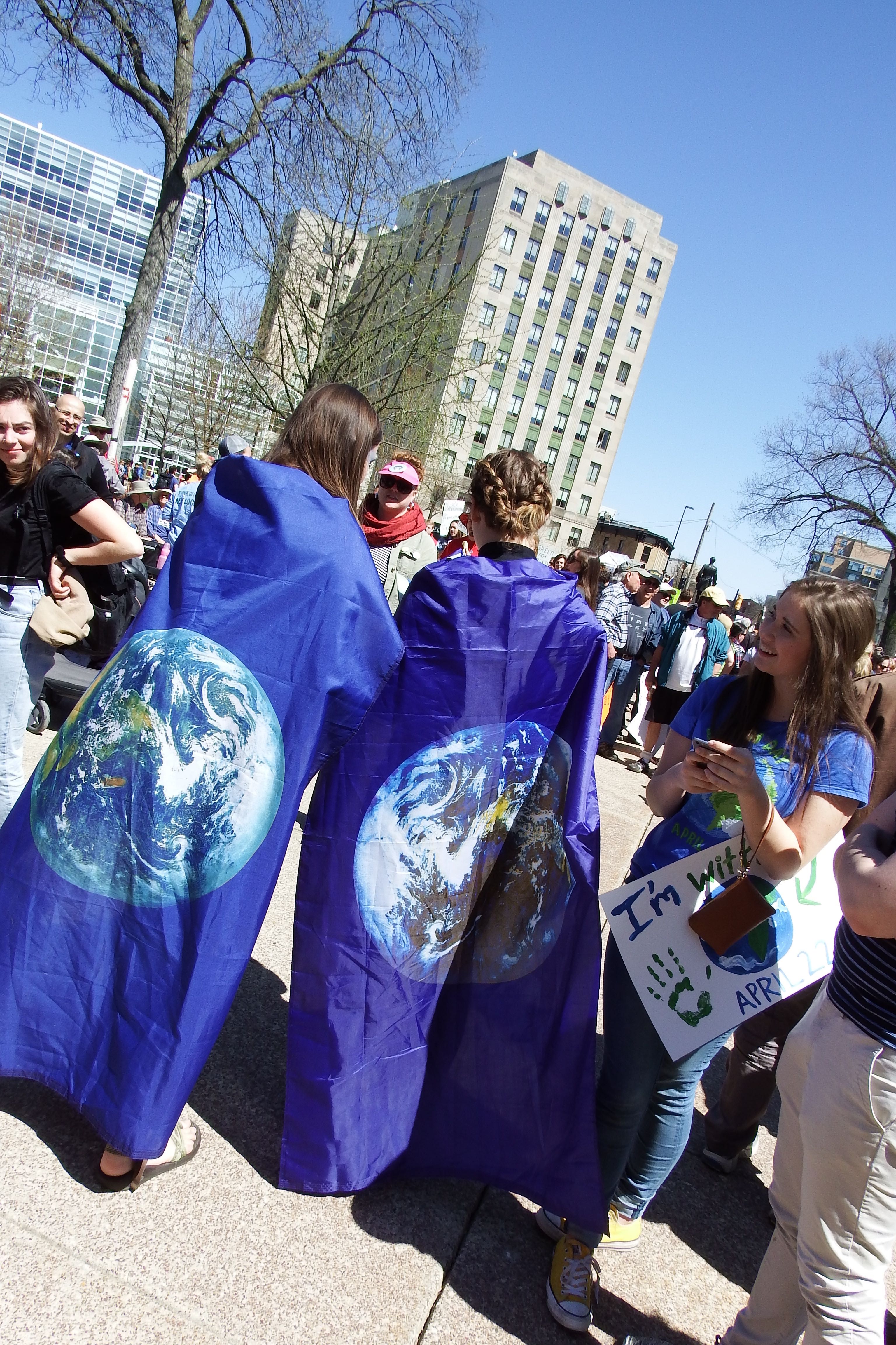 Abby Lois at Madison Climate March