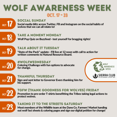 Wolf Awareness Week Schedule