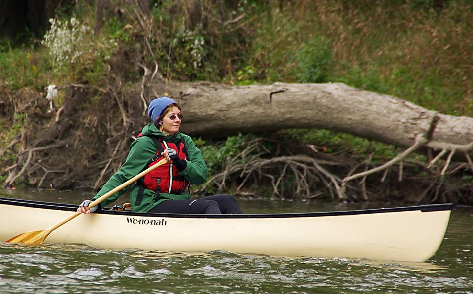 Barb Lollar canoeing 