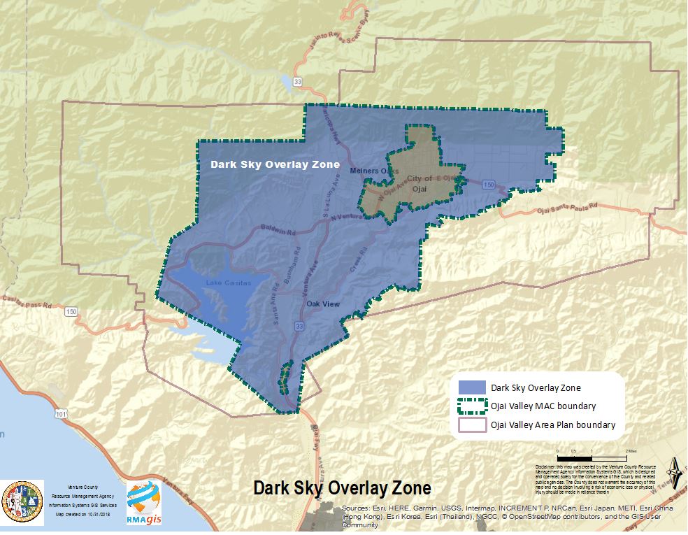 Dark Skies map