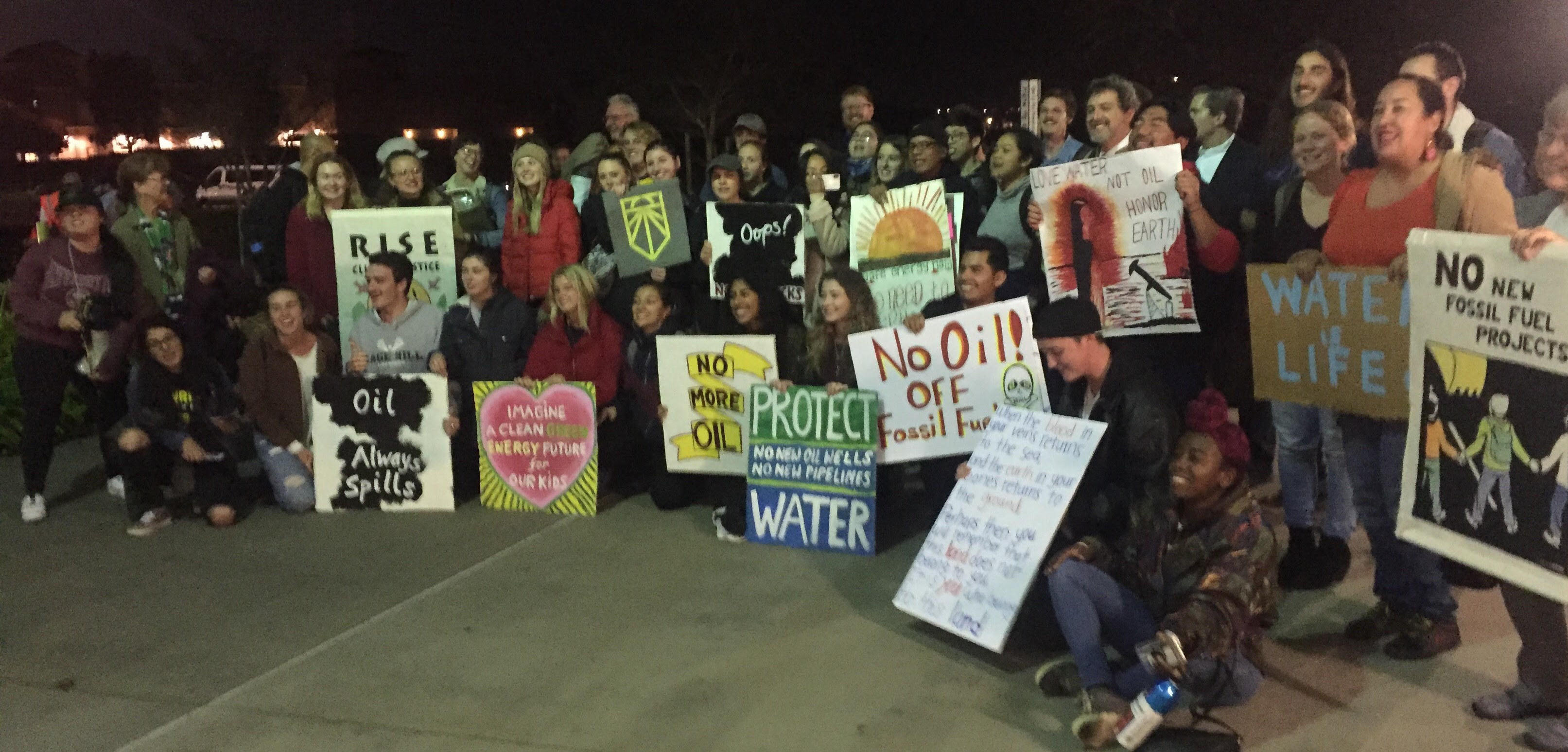 Protesters rally late into the night at oil hearing in Santa Maria
