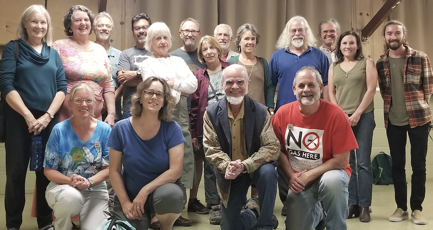 Members of the coalition opposing gas stations gather in Sebastopol Oct. 23