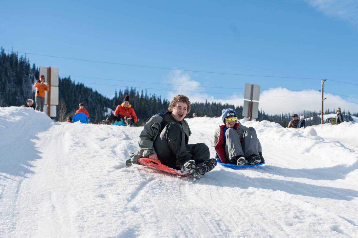 Snowshoe and Sledding With WMS at Snoqualmie Pass.