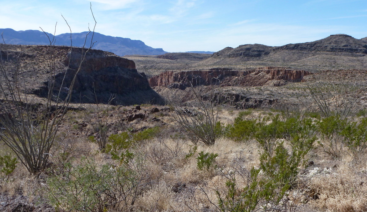 looking down Panther Canyon towards Mexico
