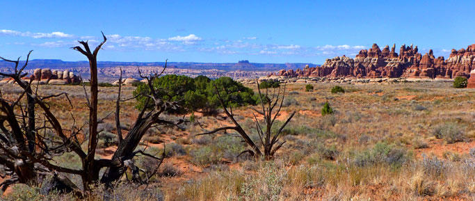 Looking west across Chesler Park towards the Colorado River