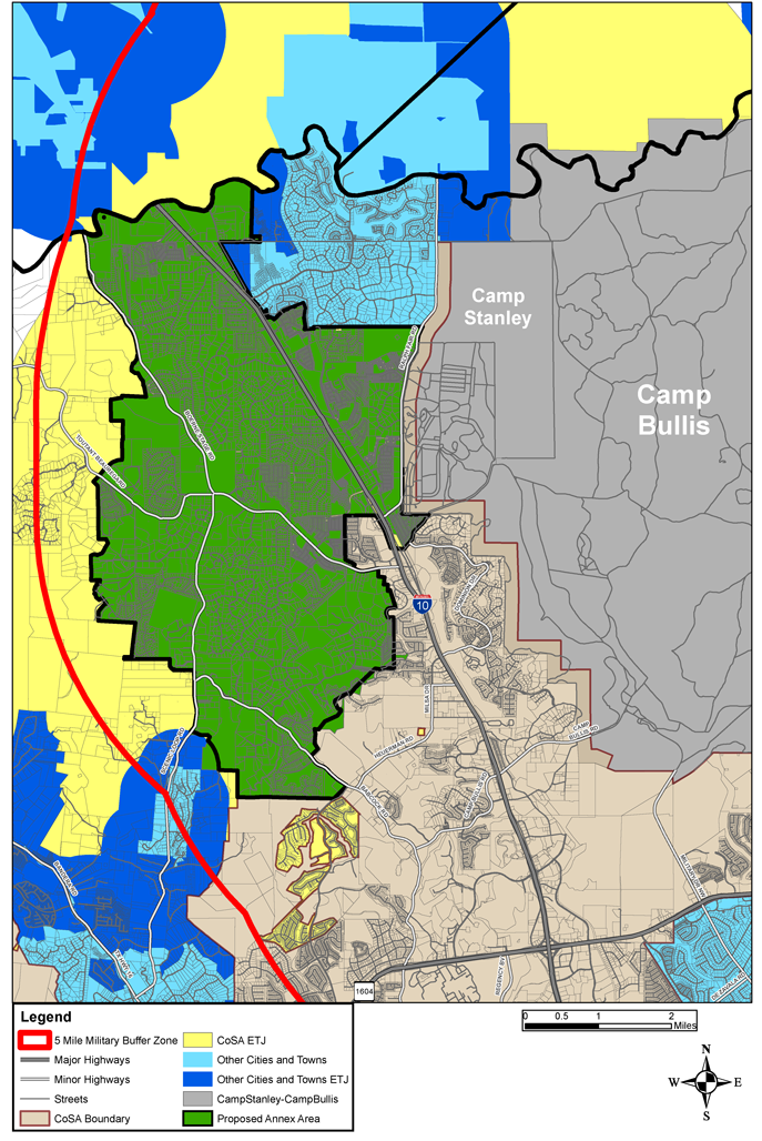 Camp Bullis annexation map