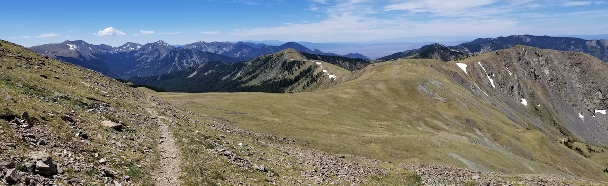 Panoramic view coming down Gold Hill
