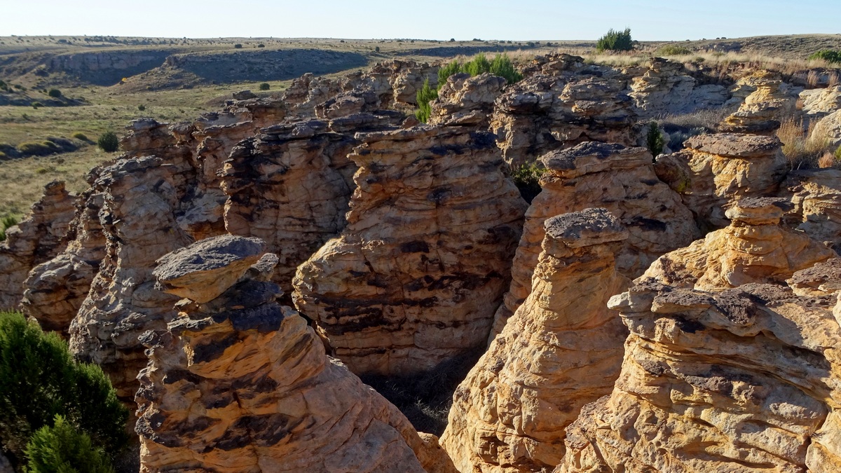 Closeup of the sandstone pinnacles 
