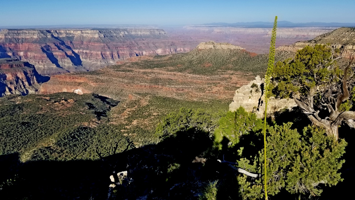 Looking south-southeast across the Esplanade from near the trailhead for Monument Point