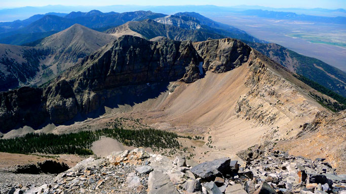 Looking south from the summit of Mt. Wheeler