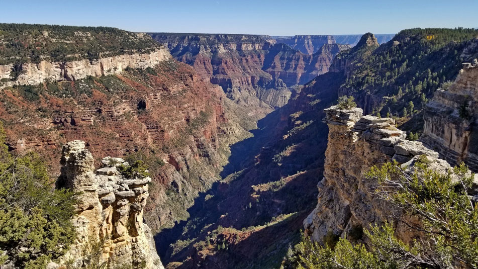 Looking southeast down Transept Canyon