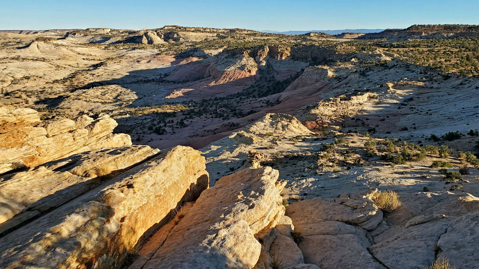 Looking south from Spencer Flat road in GSENM at a very nice at-large campspot