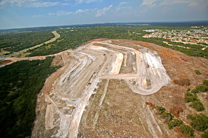 Clearcut land for subdivision
