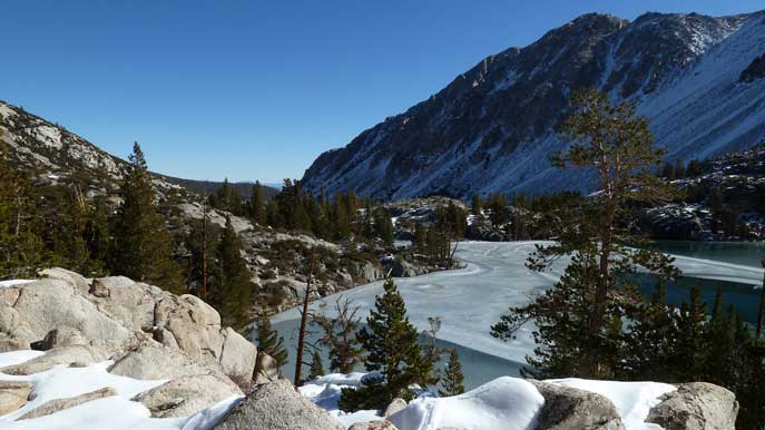 First Lake on the North Fork Big Pine Creek Trail