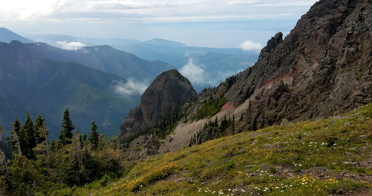 looking northwest from Klahane Ridge