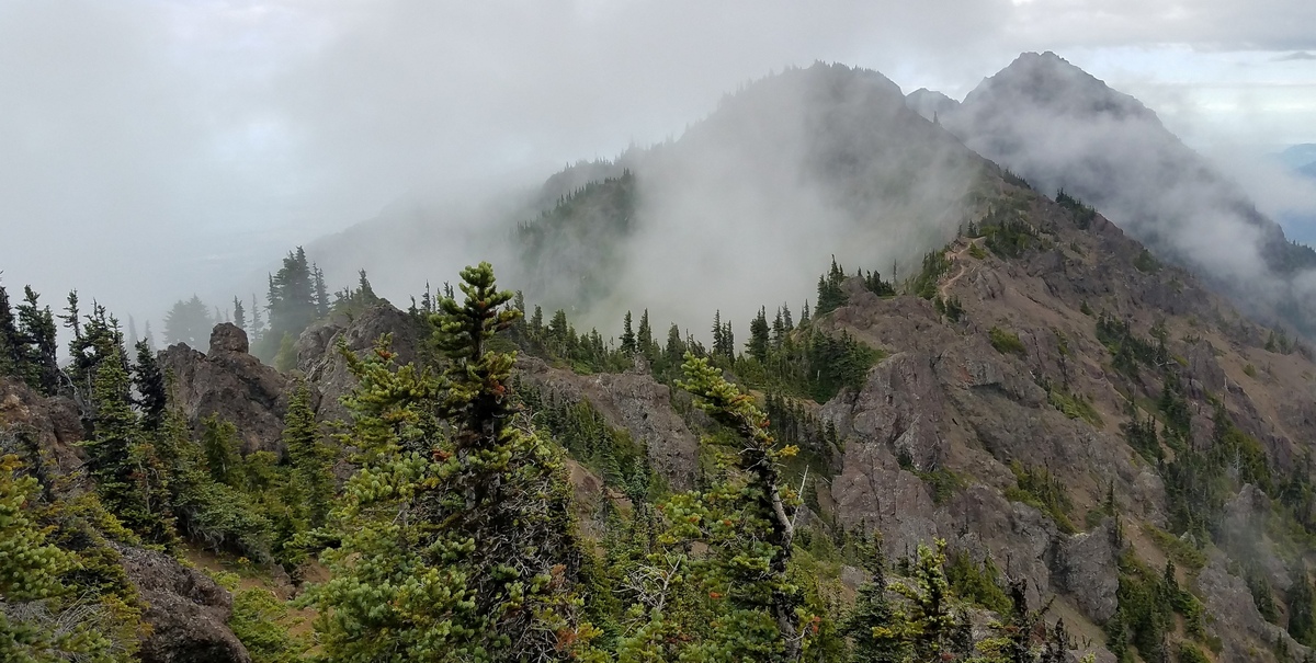 Looking east along Klahane Ridge