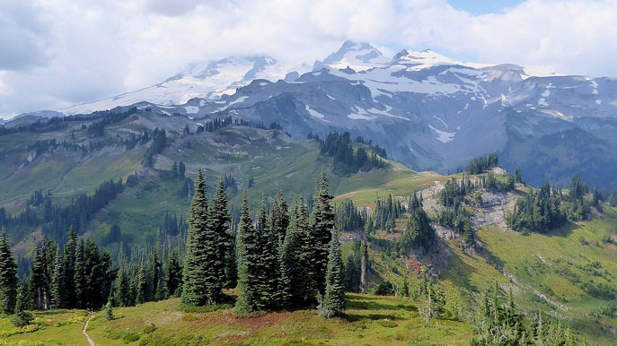 Looking northwest from the Cowlitz Divide
