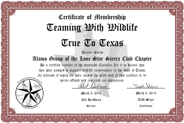 Certificate of membership