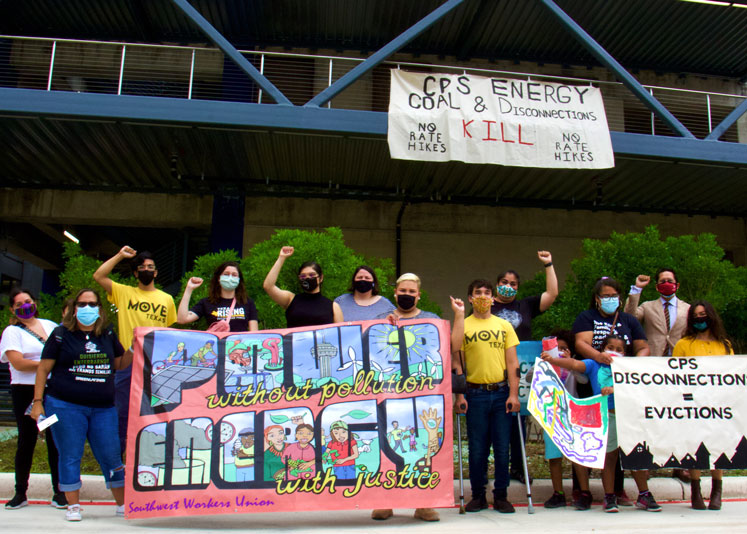 Activists rally at CPS Energy headquarters