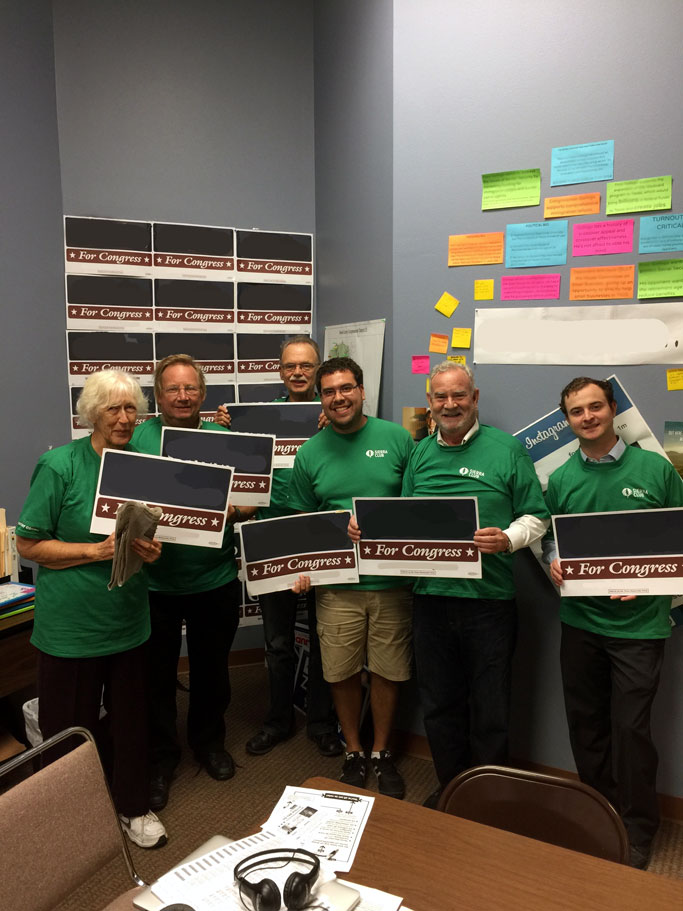 Sierrans at campaign HQ