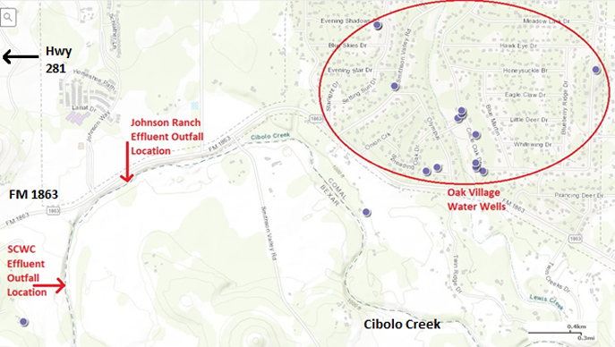 Map of sewage discharge locations