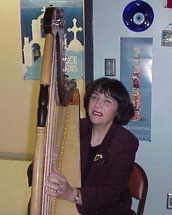 Mariana Ornelas playing harp