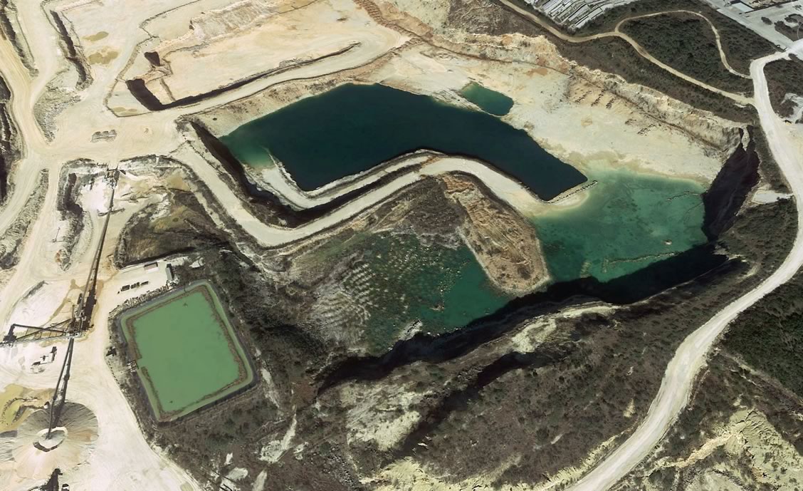 Aerial photo of Vulcan quarry in 2017