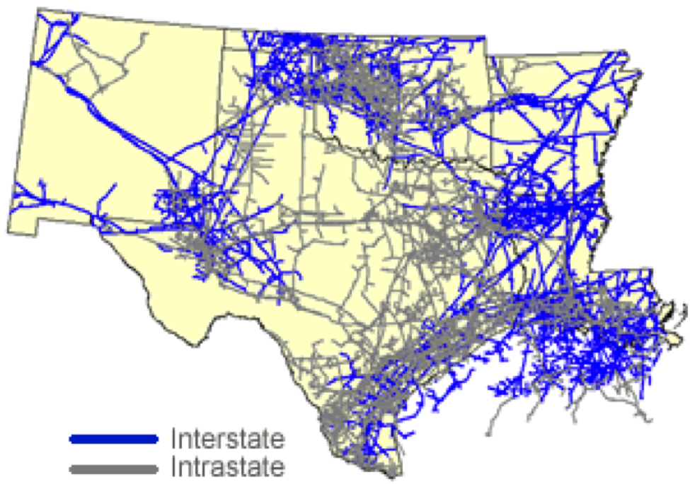 Southwest region pipelines