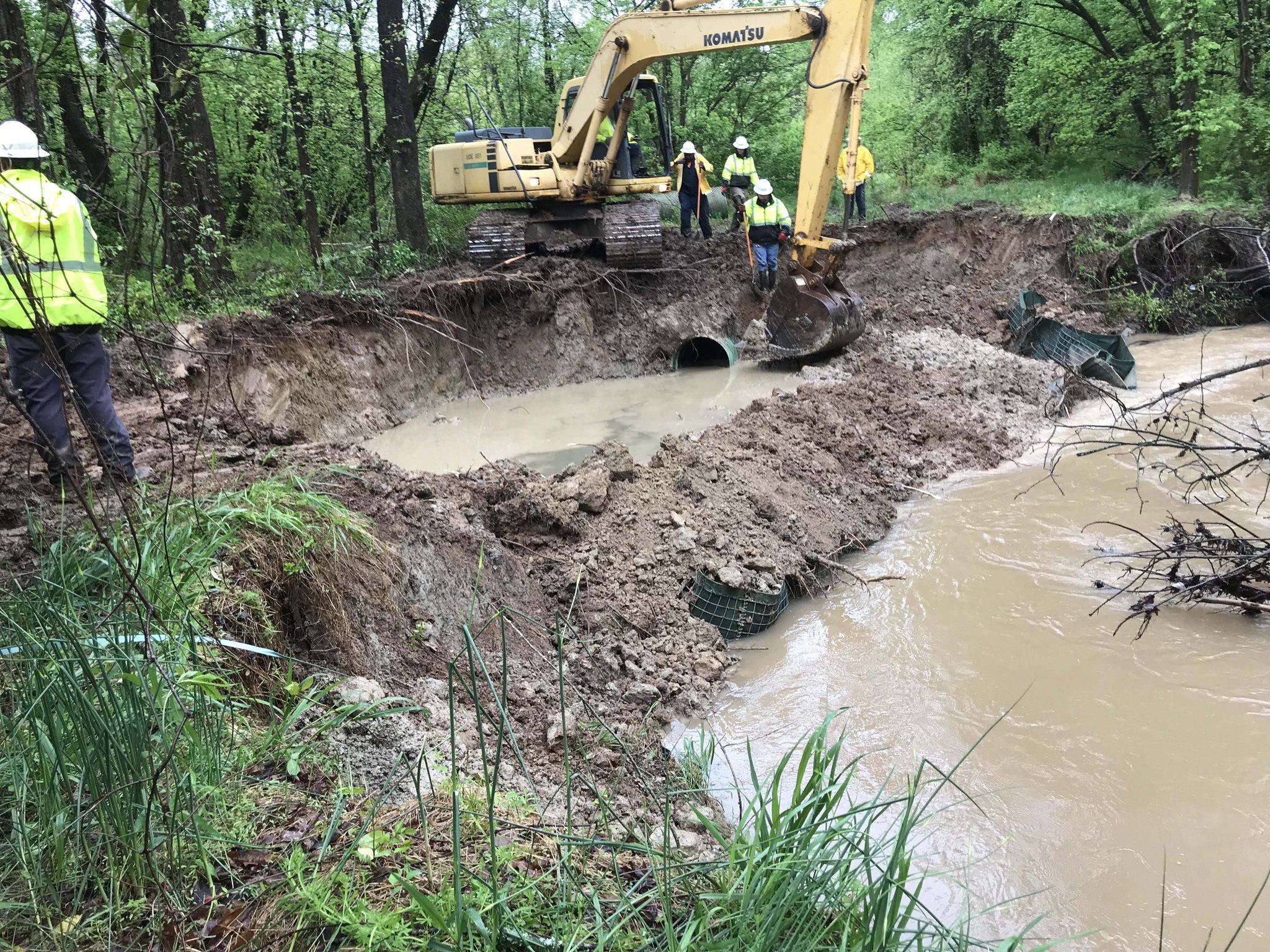 Construction Sewage Spill