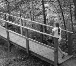 Girl on bridge
